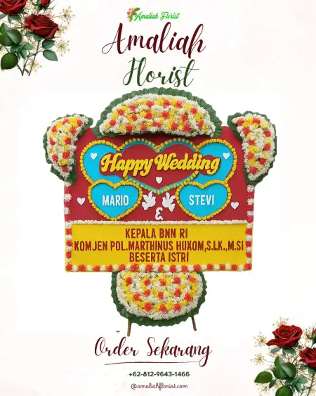 Papan Bunga Pernikahan Awassagara